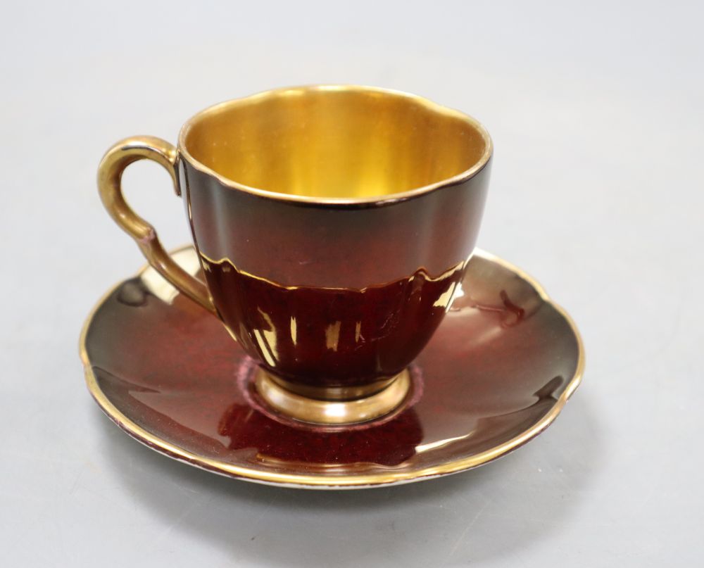 A Carltonware Rouge Royale coffee set